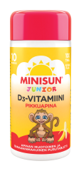 Minisun D-vitamiini Banaani Apina jr.10 mikrog 100 PURUTABL